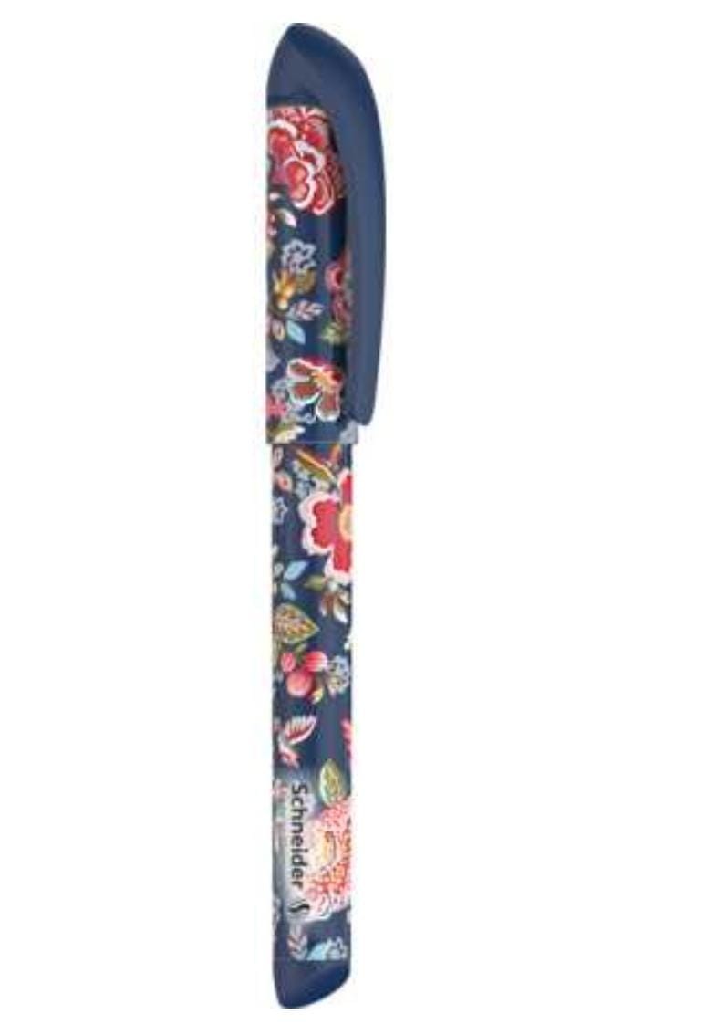 stylo schneider navy blue with flowers